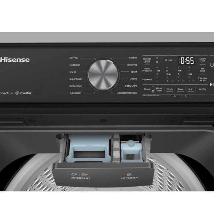 Hisense 18KG Smart Top Load Automatic Washing Machine Angle