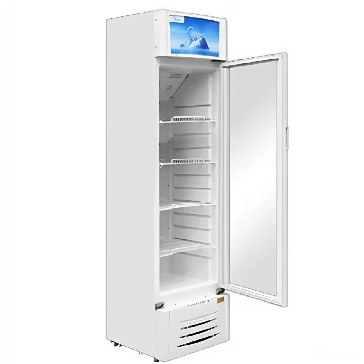 Midea 432L Showcase Display Chiller Refrigerator Angle